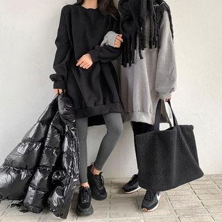 Slit-side Sweatshirt Dress