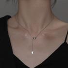 Sterling Silver Bead Necklace 1pc - Silver - One Size