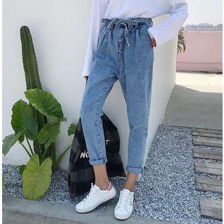 Lace-up Harem Jeans