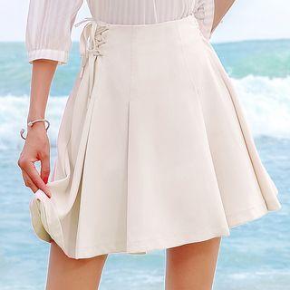 Plain Knit Pleated Skirt