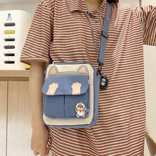Color Block Cat Crossbody Bag