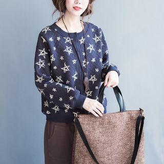 Round Neck Star Print Jacket