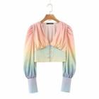 V-neck Gradient Blouse