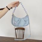 Ruched Chain Crossbody Bag