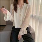 V-neck Plain Button-up Sweater Vest