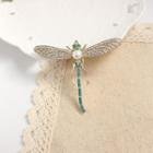 Dragonfly Brooch Pin 1 Pc - Green & Gold - One Size