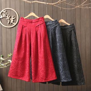 Dragon Jacquard Gaucho Pants