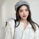 Houndstooth Beret Houndstooth - Black & White - M