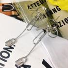 Alloy Lock & Key Dangle Earring As Shown In Figure - One Size