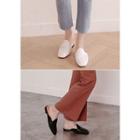 Square-toe Backless Loafers