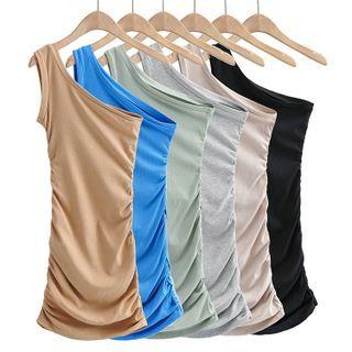 Single Shoulder Sheath Tank Dress