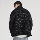 Patterned Fleece Zipped Jacket