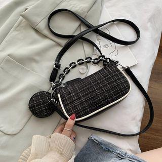 Set: Plaid Crossbody Bag + Coin Purse