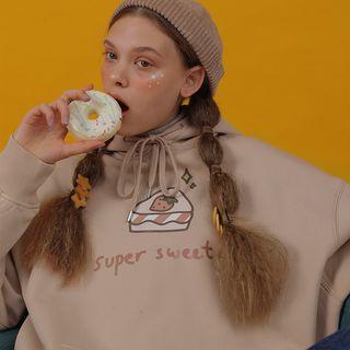 Strawberry Cake Print Hoodie