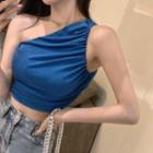 One Shoulder Crinkled Top