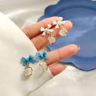 Bow Cat Eye Stone Bead Dangle Earring