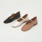 Square-toe Belted Flats