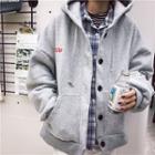 Long Sleeve Hooded Jacket Gray - One Size