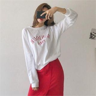 Bonjour Paris Embroidered Sweatshirt