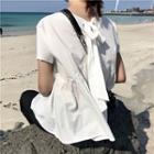 Tie-back Plain Blouse