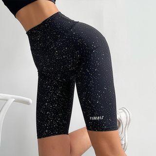 Glittered Biker Pants