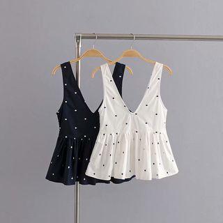 Dot V-neck Tank Top