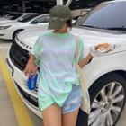 Slit-side Dyed Oversized T-shirt