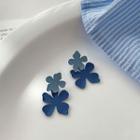 Floral Drop Earring 1 Pair - Flower - Blue - One Size