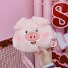 Furry Piggy Crossbody Bag Pig - Pink - One Size