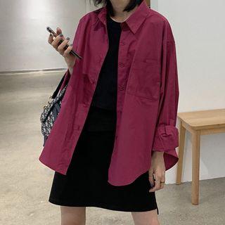 Plain Loose-fit Blouse / Plain Pinafore Dress