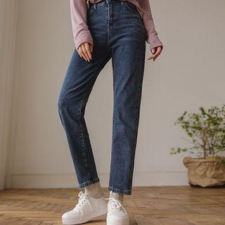 Napped Straight Leg Jeans