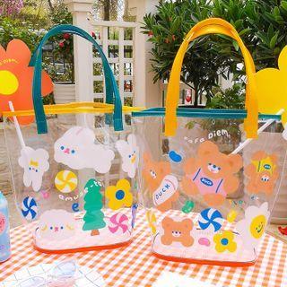 Palying Cartoon Clear Shoulder Bag