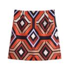 Retro Print Mini Skirt