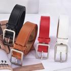 Square Buckle Faux-leather Belt