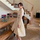 Pleat-back Trench Coat Beige - One Size