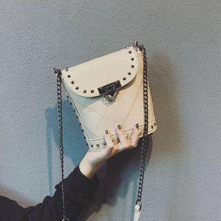 Flap Studded Bucket Bag