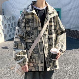 Couple Matching Print Cargo Jacket
