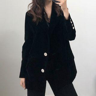 Plain Blazer With Belt