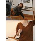 Scoop-neck Linen Top