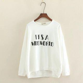 Long-sleeve Pompom-accent Top