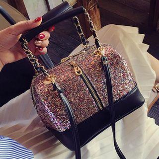 Sequin Zip Crossbody Bag