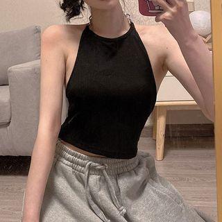 Chain Strap Open Back Top