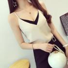 Contrast Trim V-neck Camisole Top