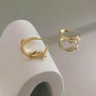Faux Pearl Branches Sterling Silver Open Hoop Earring
