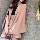 Set: Cape Blazer + High-waist Shorts