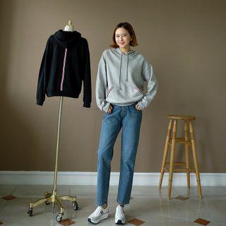 Contrast-trim Kangaroo Hoodie
