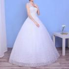 Sleeveless Lace Wedding Ball Gown