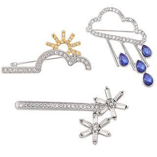 Rhinestone Weather Brooch (various Designs)