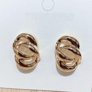 Alloy Chunky Chain Earring 1 Pair - As Shown In Figure - One Size