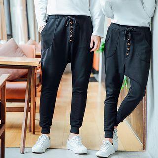 Drawstring Couple Harem Pants